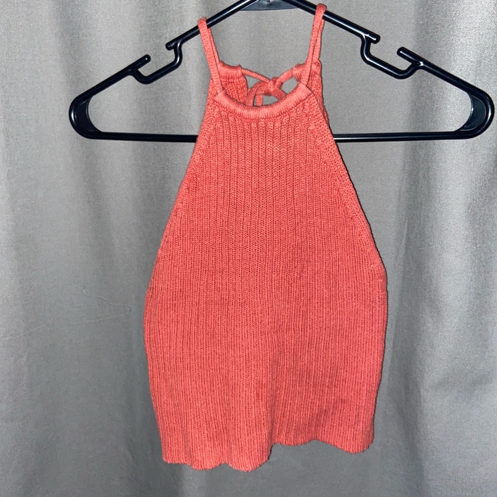 LA Hearts pink halter top